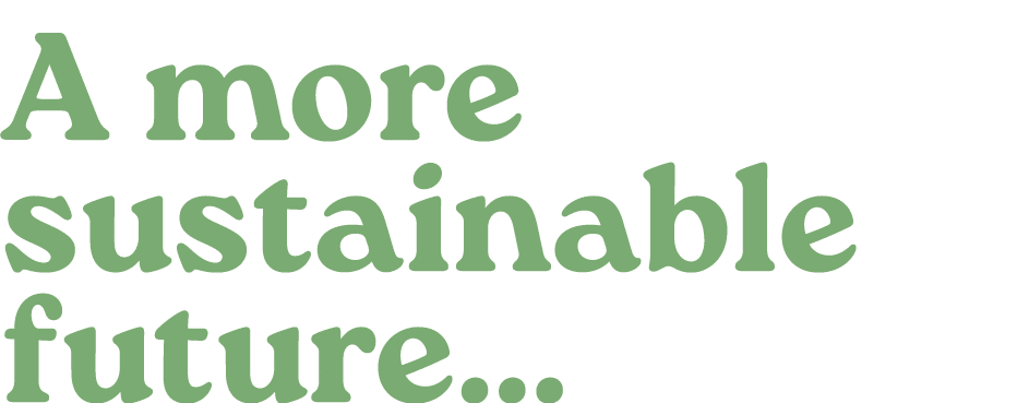 A more sustainable future...